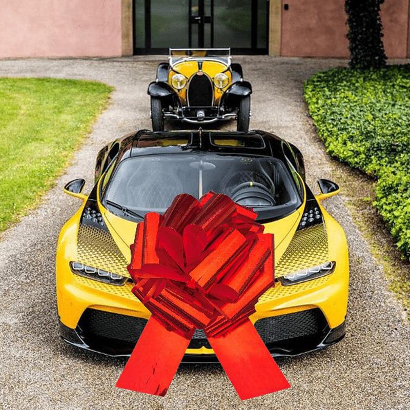 Large Gift Pull Bow Big Metallic Red Car Bows Ribbon for Wedding Birthday Presents Wrapping Christmas Party Home Decoration