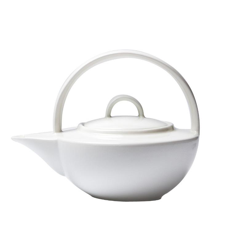 Японский чайник, чайник из белого костяного фарфора, керамический одинарный чайник с фильтром, фарфоровый белый чайник с цветами, чайник для заваривания чая