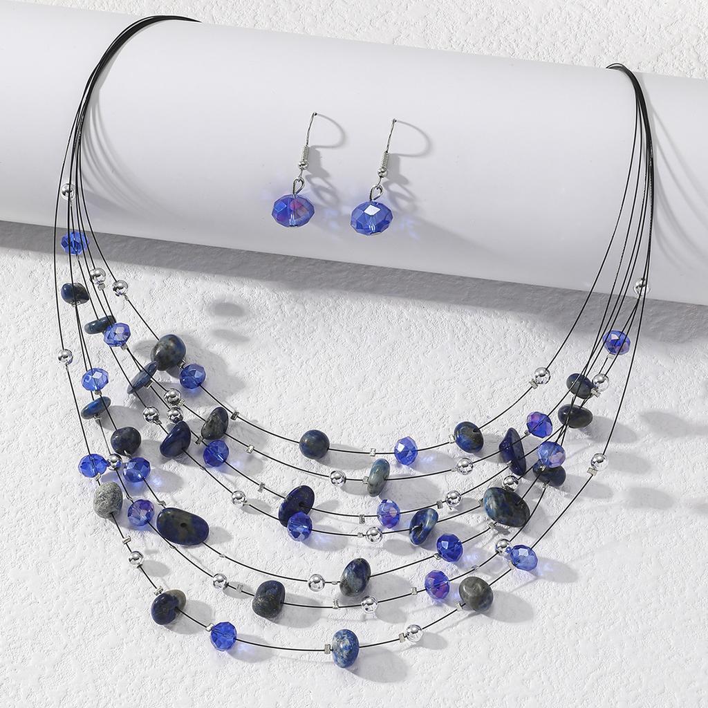 Bohemian Crystal Necklace - Irregular Stone Choker for Women