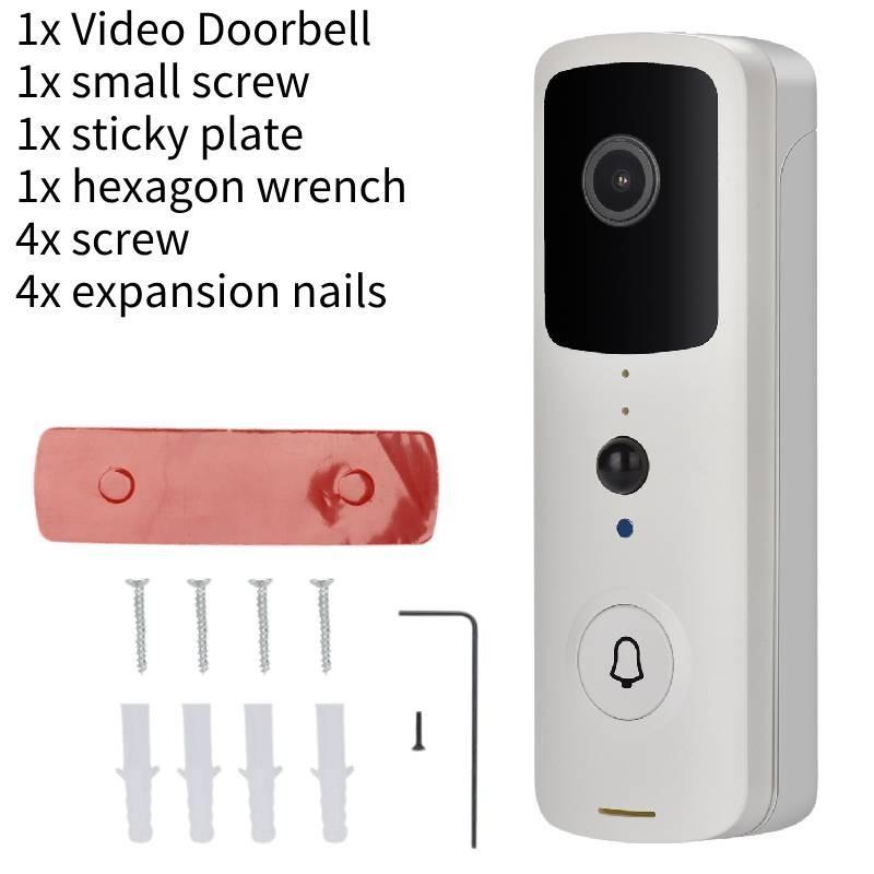 

Wireless Video Doorbell Security Camera Bell 1080p Remote Alerts Surveillance белый