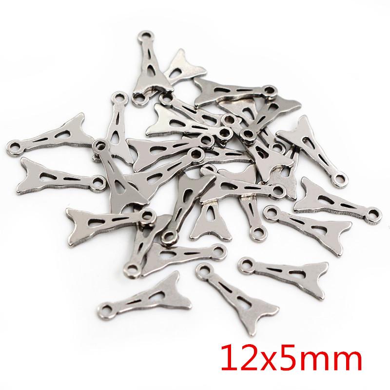 30pcs/lot No Fade 316 Stainless Steel Star Heart Fish Cat Charms Pendant for DIY Necklace Bracelet Craft Jewelry Making Findings