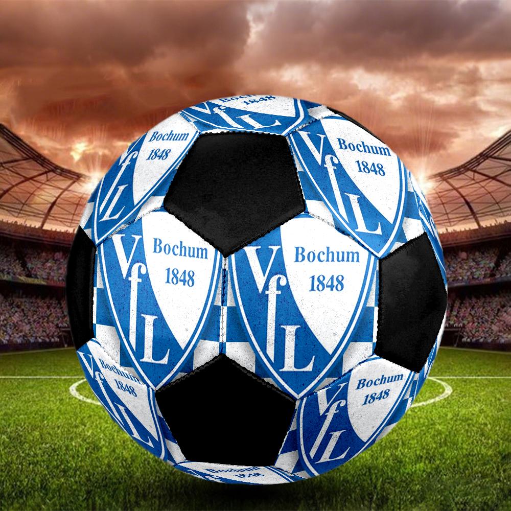 VfL Bochum 1848 Indoor Soccer Ball Colorful Machine Stitched PVC Size 5 Team Training Competition Ready Durable High-Bounce Cool Sports Gift