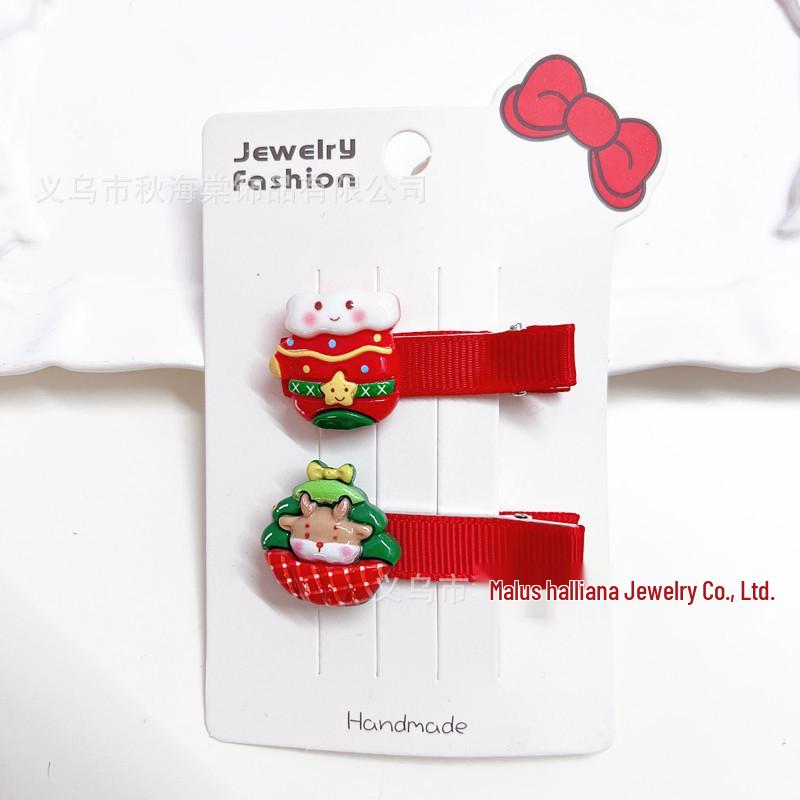 Christmas Hair Clip & Headband Set: Antlers, Snowman, Santa Claus Party Accessories