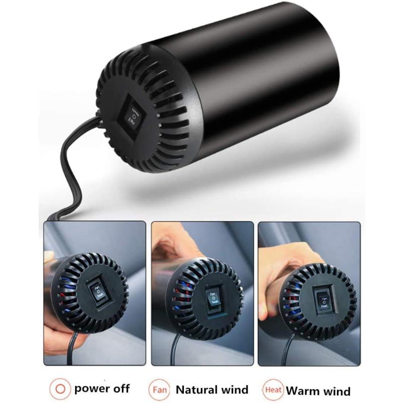 Portable Car Windshield Heater Defroster Defogger Heater and Cooler Fan 12V