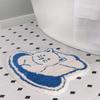 Cute Cartoon Bear Shaped Soft Floor Mat Animal Print Absorbent Bathroom Bedroom Living Room Decor Rug