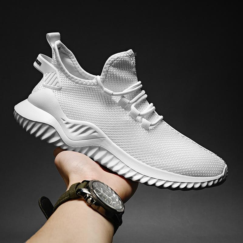 

Large size sports running shoes coconut mesh shoes casual sports men s shoes size breathable 46 белый