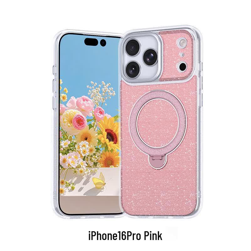 CAXITON Glitter Magnetic Kickstand iPhone 16 Pro Case