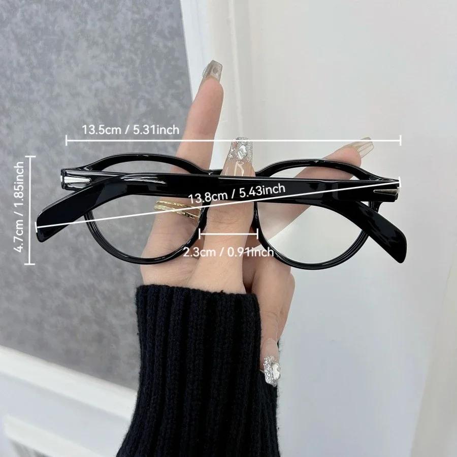 Fashion Luxury Round Eyeglasses Frames Women Men Transparent Clear Brand Designer Optical Casual Frame Oculos