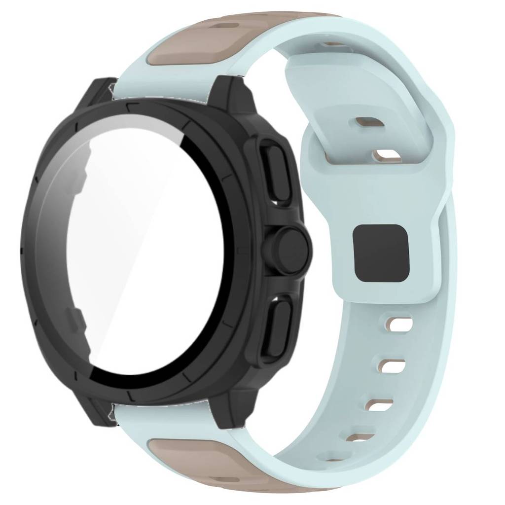 Silicone Band +Tempered Glass Case For Samsung Watch 7 40mm 44mm Strap Protector Cover For Samsung Galaxy Watch 7 44mm 40mm