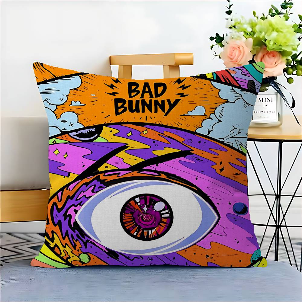 

B-Bads B-Bunnys Art Maple Design Cushion Cover Happy Autumn Harvest Decor Holiday Decorati Pillow Cover 12x12Inch
