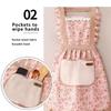 Easter Home Work Adjustable Apron Floral Print Cake Kitchen Cooking Women Girls Aprons with Pocket