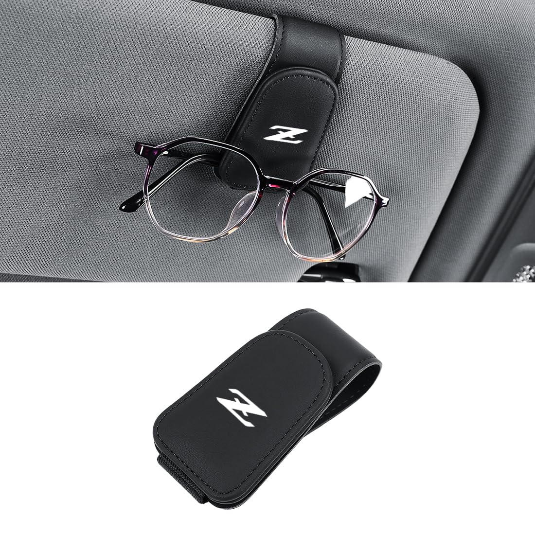 FAIRLADY Z Compatible Car Sunglasses Protects Obscure Your Compatible with Fairlady Z and Magnetic Sun Visor Holder for Secure Stable Car Small Item