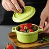 Anti-scalding Steamed Egg Bowl Hanging Ears Mini Casserole with Lids  Salt/Sugar