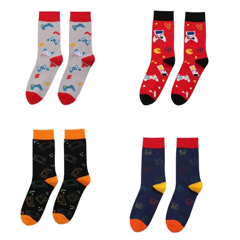 1 Pair Novelty Pattern Warm Stockings Autumn Winter Cozy Crew Socks Warm Socks Cotton Middle Tube Socks Men Women Gifts