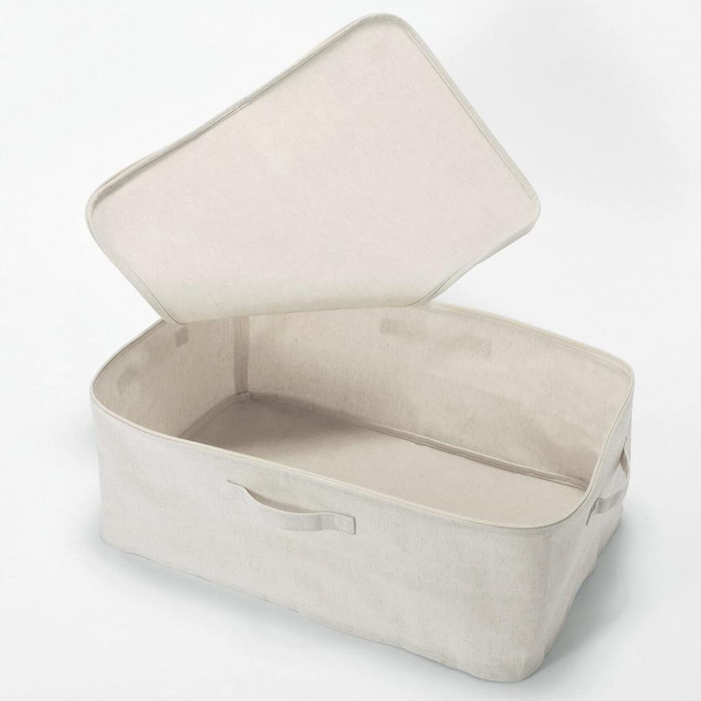 MUJI Soft 59cm x 39cm x 23cm Polyester Clothing Storage Item Number 12403531 Box, Large, (W) (D) (H), Linen, Case,