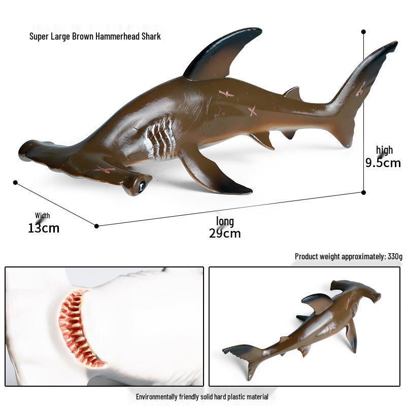 Children's Solid Plastic Hammerhead Shark Underwater Model Toy