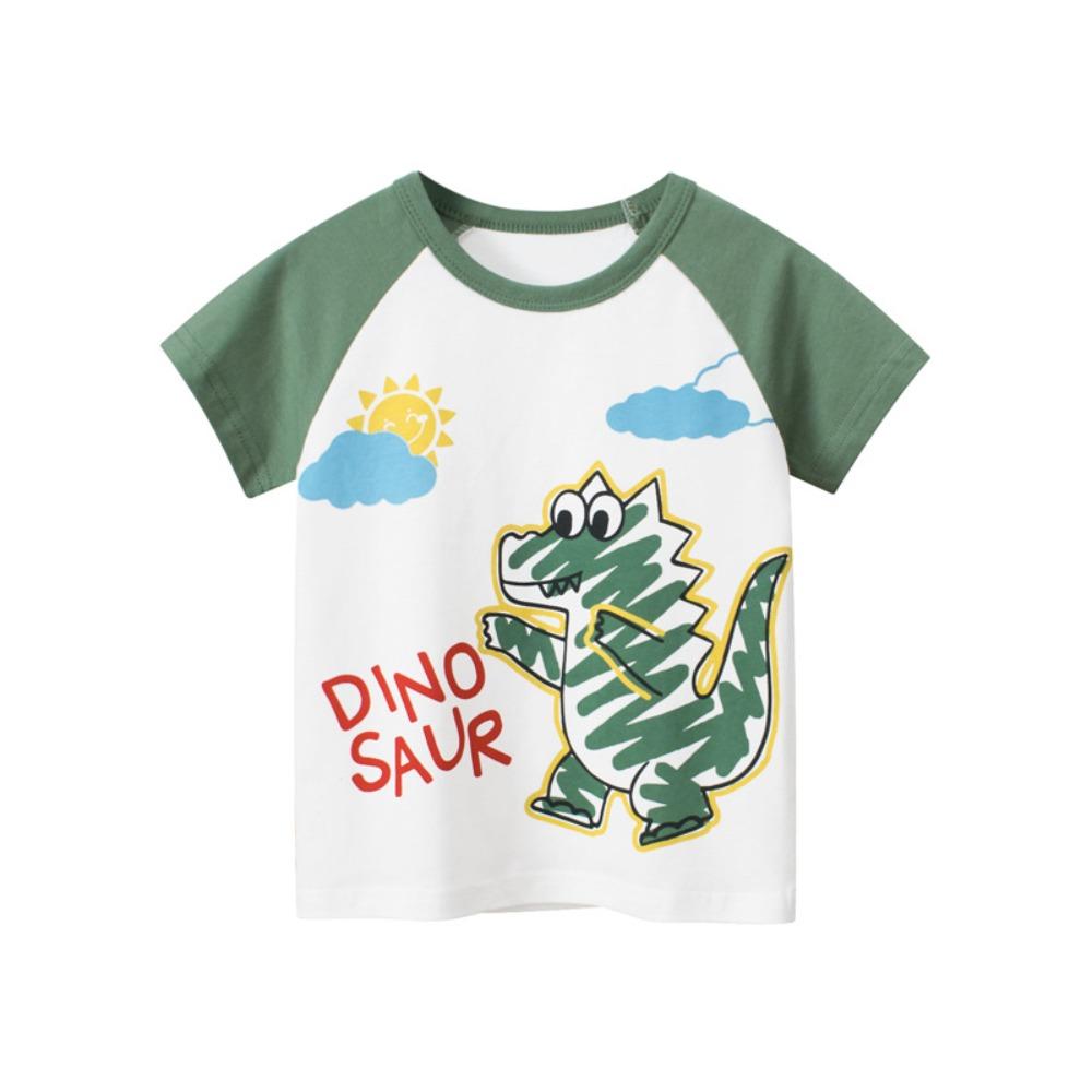 OLEKID 2026 Summer Children Boys Clothing Printed Cartoon Boys T-Shirts 2-8 Years Kids Baby Boy Tops Short Sleeve Toddler Tees 110