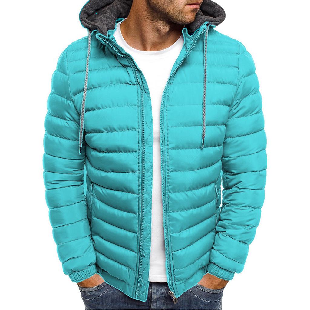 Men's Winter Zipper Warm Down Hoodie Jacket Packable Light  Coat
