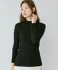 210EDIT Women'S Cashmere Blend Ribbed Mock Turtleneck [Black]_Zz4Sw511