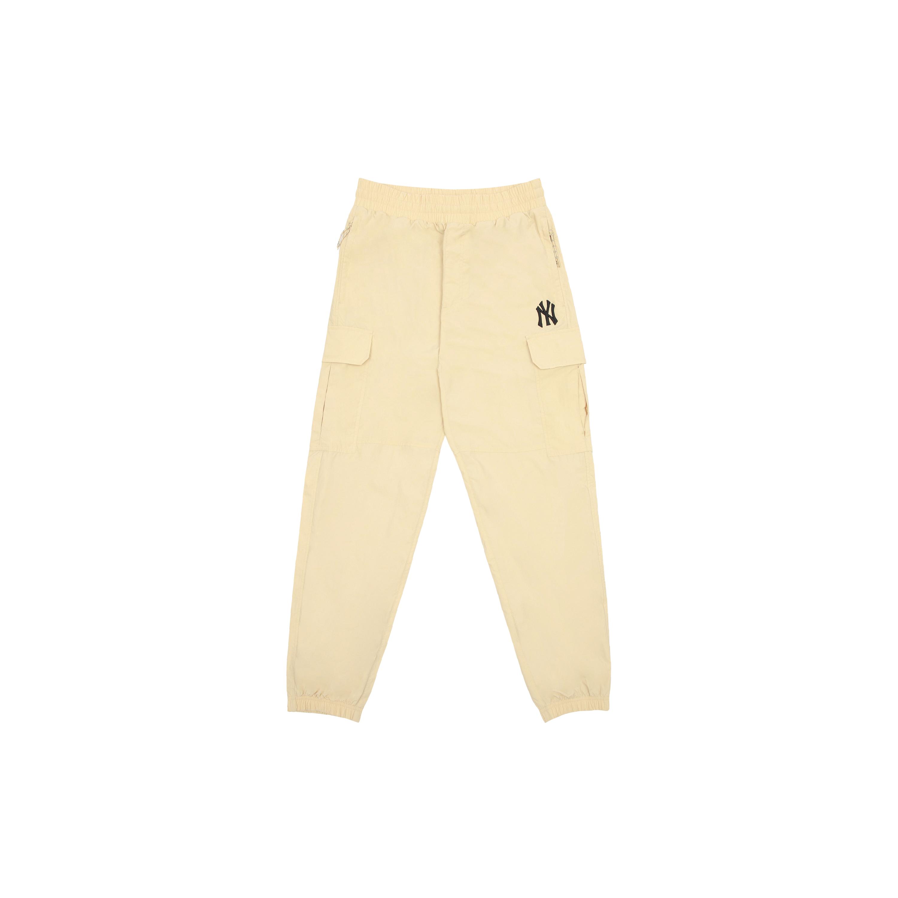 MLB New York Yankees Knitted Sweatpants Unisex Beige 3AWP09014-50BGS S