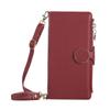For Xiaomi 17 Pro Wallet Case with Strap/Multiple Card Slots Solid Color Leather Stand Phone Cover