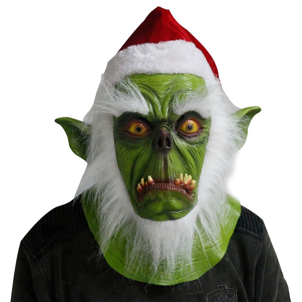 Christmas Grinch Latex Monster Mask for Halloween Party