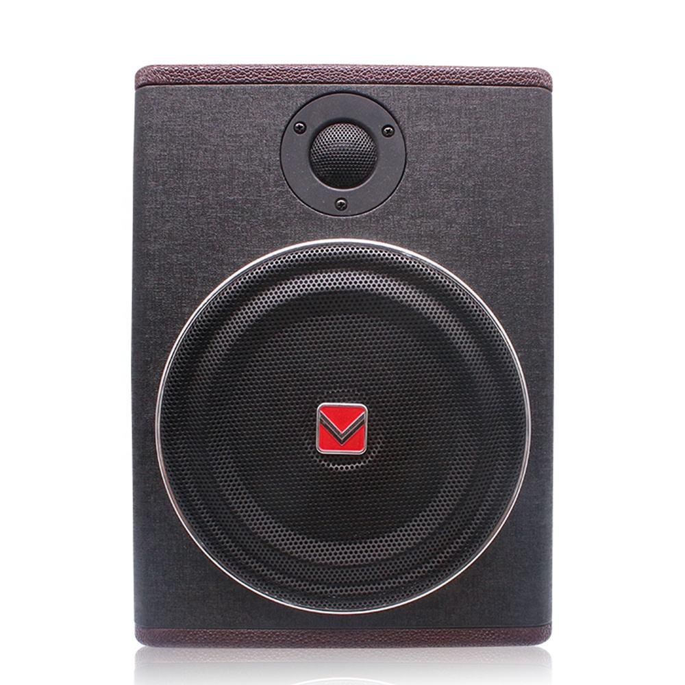 8 Inch Wood Texture Subwoofer Car Audio Ultra-Thin Subwoofer High Power Active Tweeter RMS 80W Speakers Installed Under The Seat