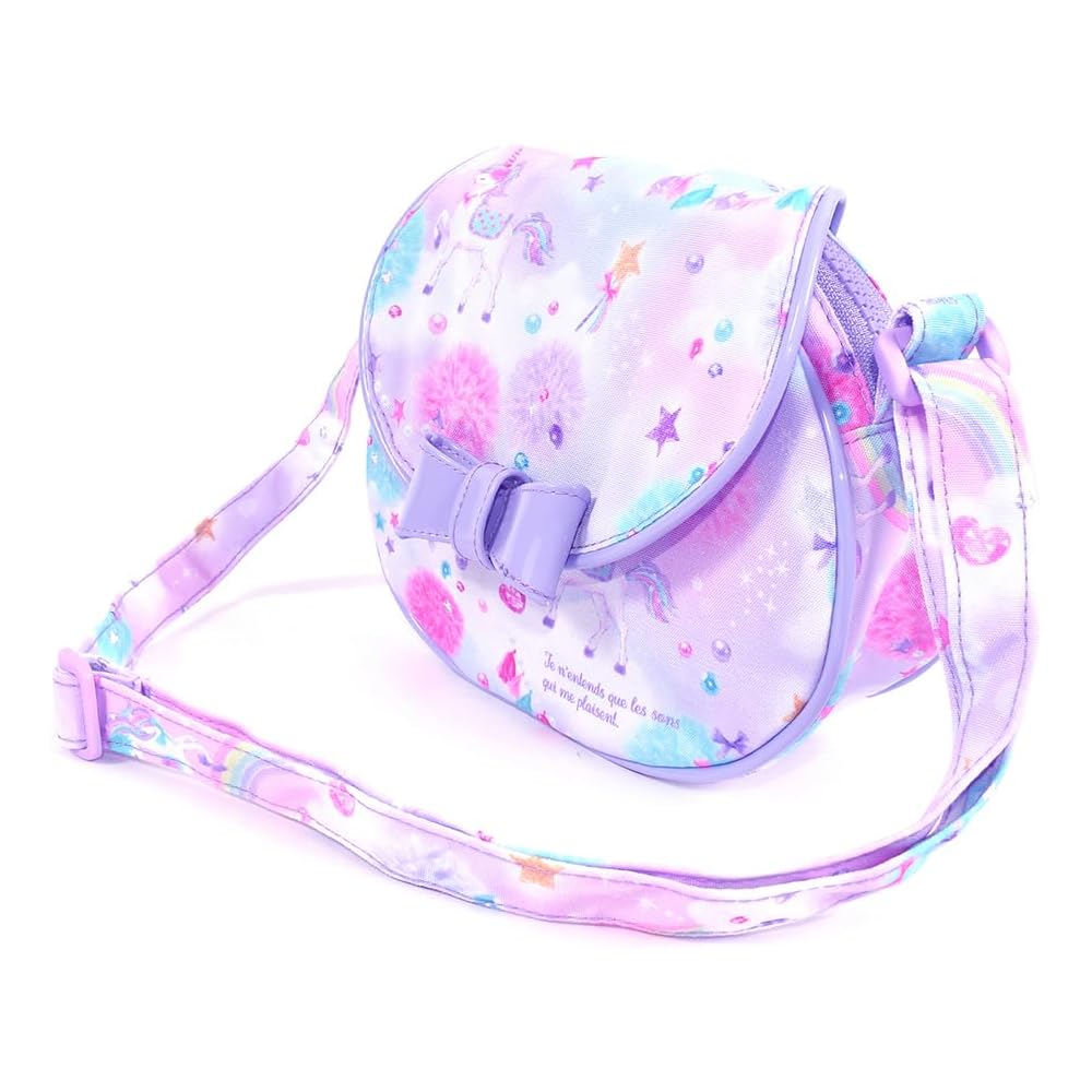 Colorful Candy Style Unicorn Fantasy Pet Pouch Bag with Adjustable Strap and Zipper Closure