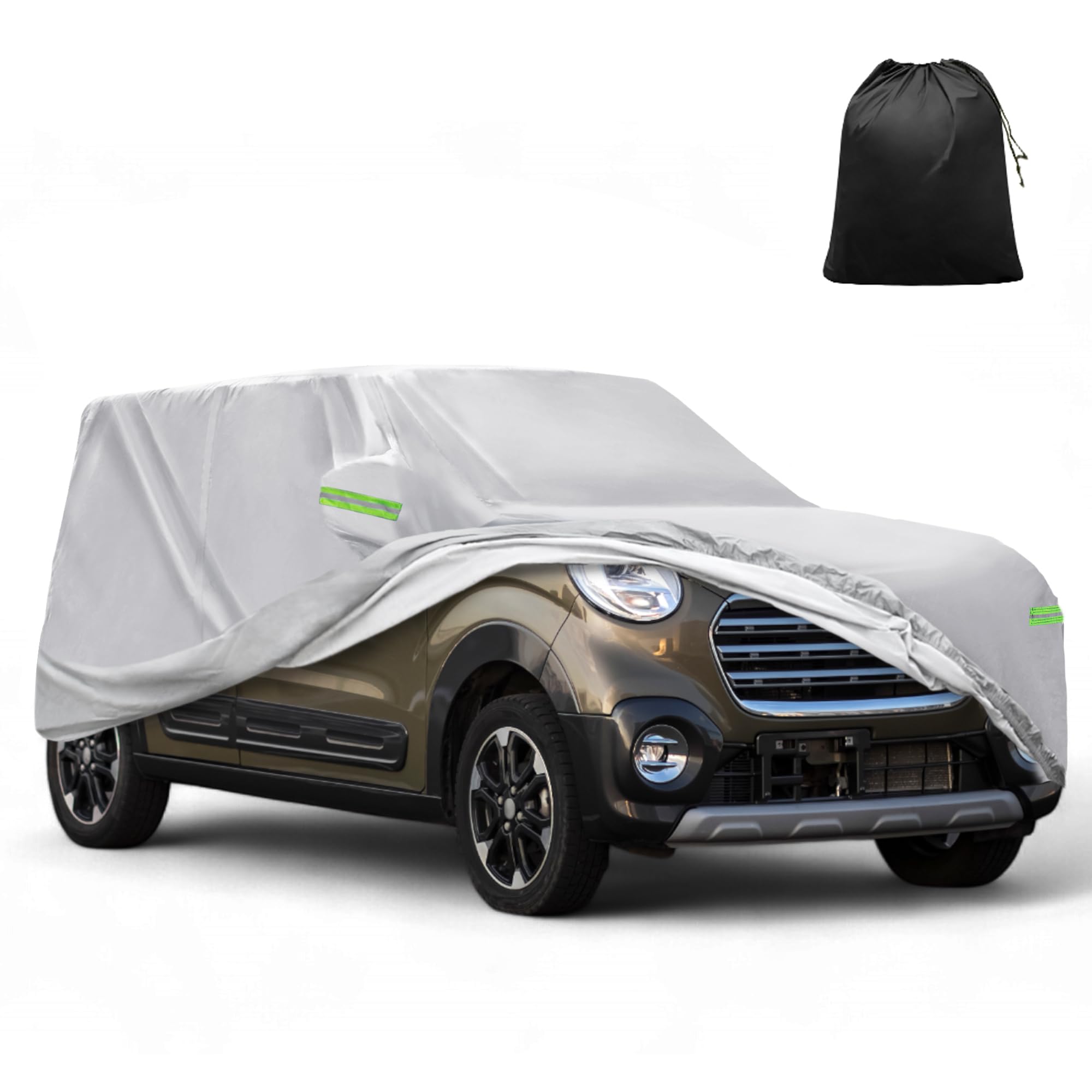 

X AUTOHAUX Литой LA250S LA260S Легковой автомобиль Ветрозащитная веревка Сезон дождей Пыль Желтый и Град Боковая Ночная безопасность Прочный Сумка для хранения Серебристый тон