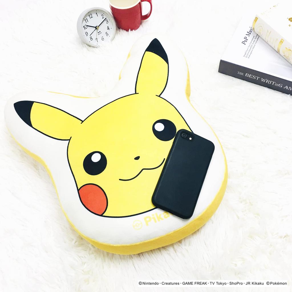 MORIPiLO Pokemon Pikachu Body Pillow and Squishy Face Soft and Soft To the Plush Nap Character Pillow by Morishita (Soft Cushion) Touch, Toy, Pillow,