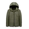 Mens Lightweight Short Cotton Hooded Jacket Winter Warm Casual Outerwear Youth In Gray Black Burgundy Army Green Navy Blue