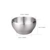 IMEEA Stainless Steel Ramen Noodle Bowls for Udon and Tableware for Oyakodon and Egg Insulated and Set of Silver Double-Walled Bowls, 12cm, Bowls,