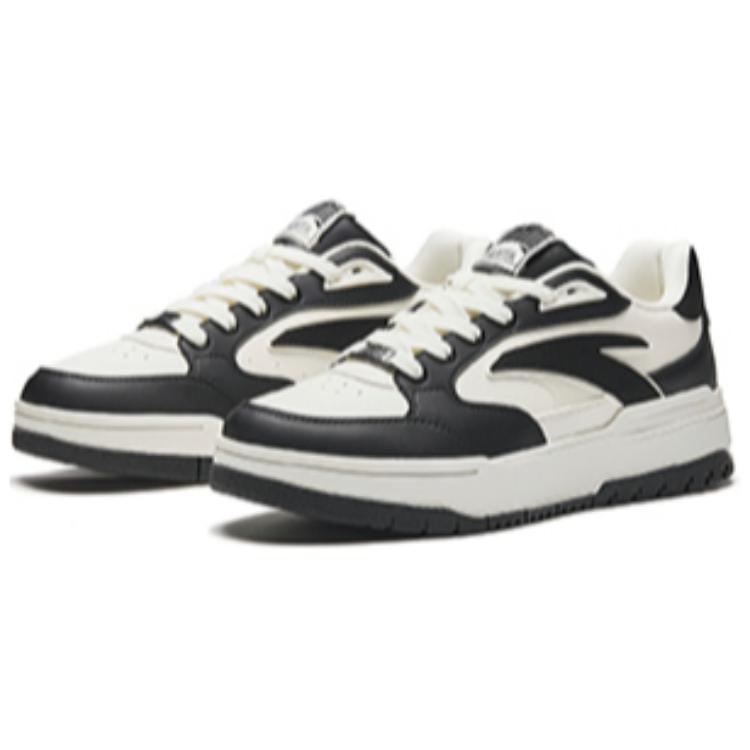 Anta Comfortable Trendy Wear-Resistant Non-Slip Low-Top Skate Shoes Men Sneakers Black White 112448068-2
