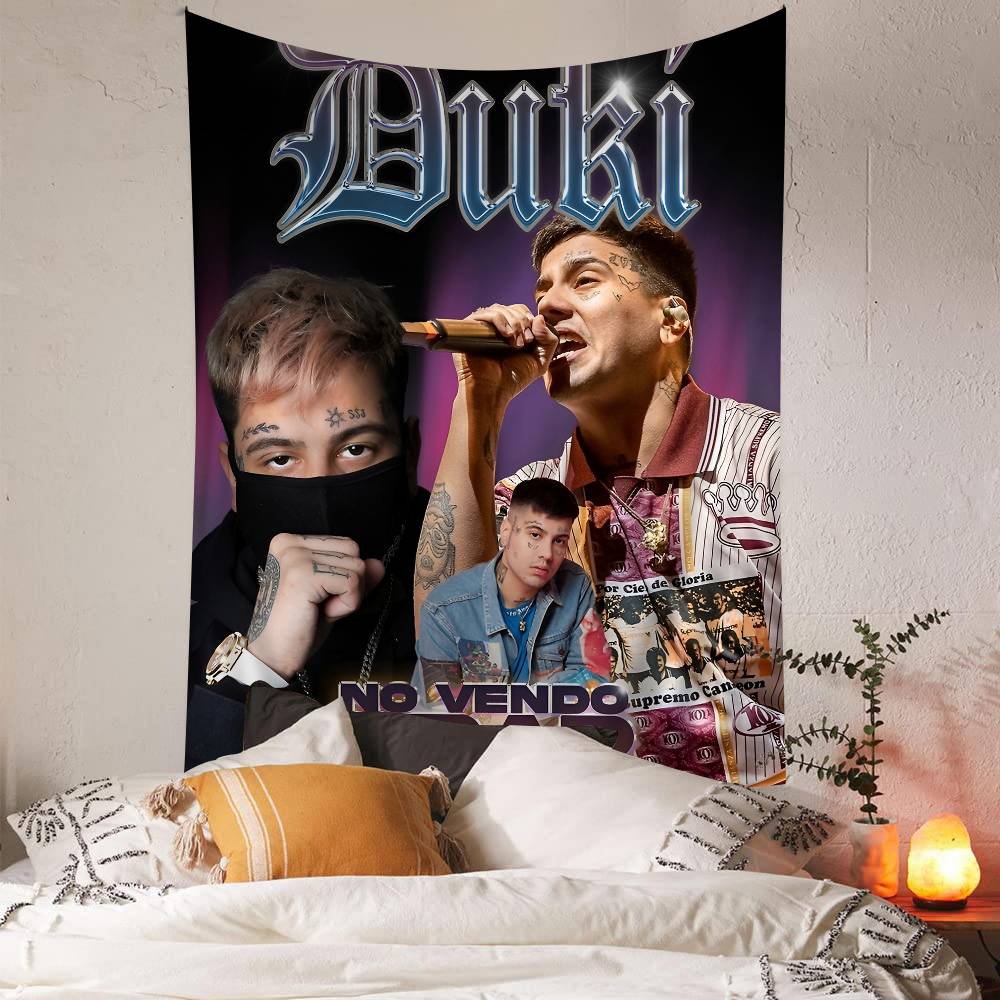 Fashion Rapper DDUKIS Cartoon Tapestry Art Science Fiction Room Home Decor Wall Hanging Sheets