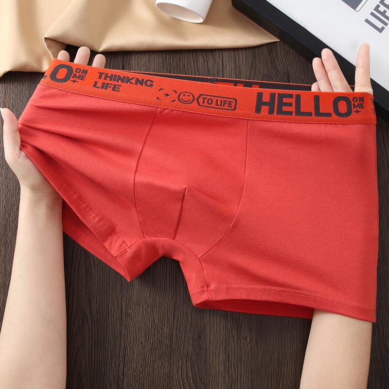 4pcs Men's Underwear Men's Boxer Shorts Oversized Breathable Underwear Youth Trend Four Cornered Underwear and Bottom Pants