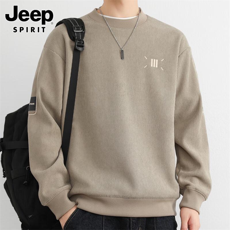 JEEP SPIRIT Men's Heavyweight Crewneck Sweatshirt
