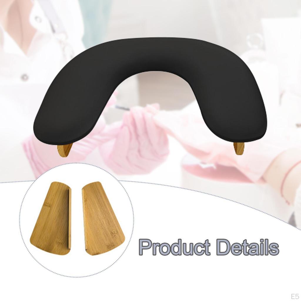 Comfortable And Non-slip PU Leather Hand Rest for Manicure Makeup