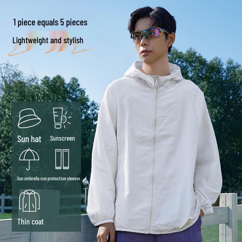 Jeanswest Men's UPF50+ Lightweight Sun Protection Hooded Jacket