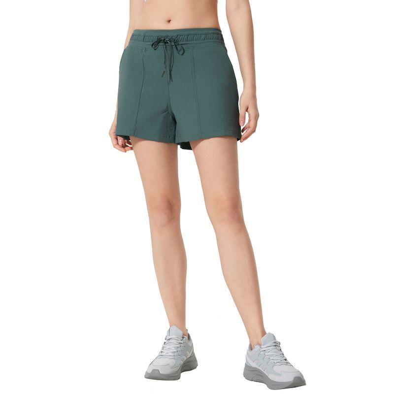Lu Same Sports Shorts Women 2025 New Loose Casual Ice Feeling Breathable Waist Head Drawstring Fitness Yoga Shorts