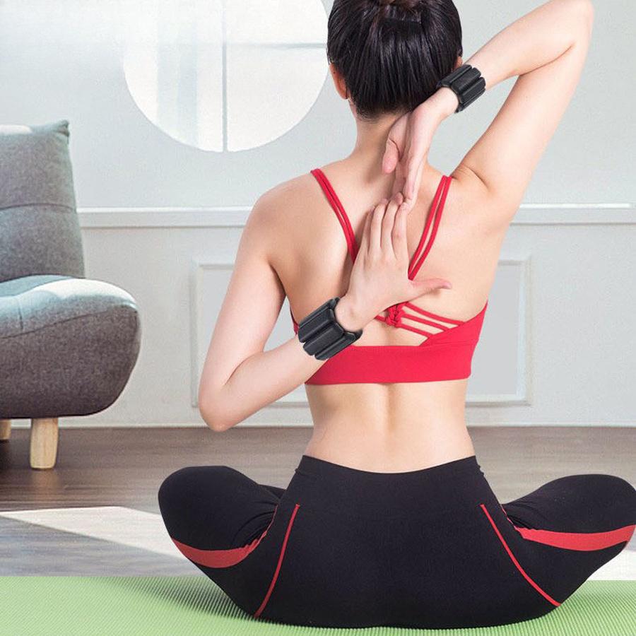 1 Pair Adjustable Wrist and Ankle Weights Weighted Bracelets (Unisex), Gym Wrist Sandbags (1lb Each), Gym Wearable Bracelets