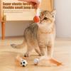 3 Pack Cat Toy Balls With Feather Tails - Stimulate Instinctive Play, Enhance Pet - Owner Bond
