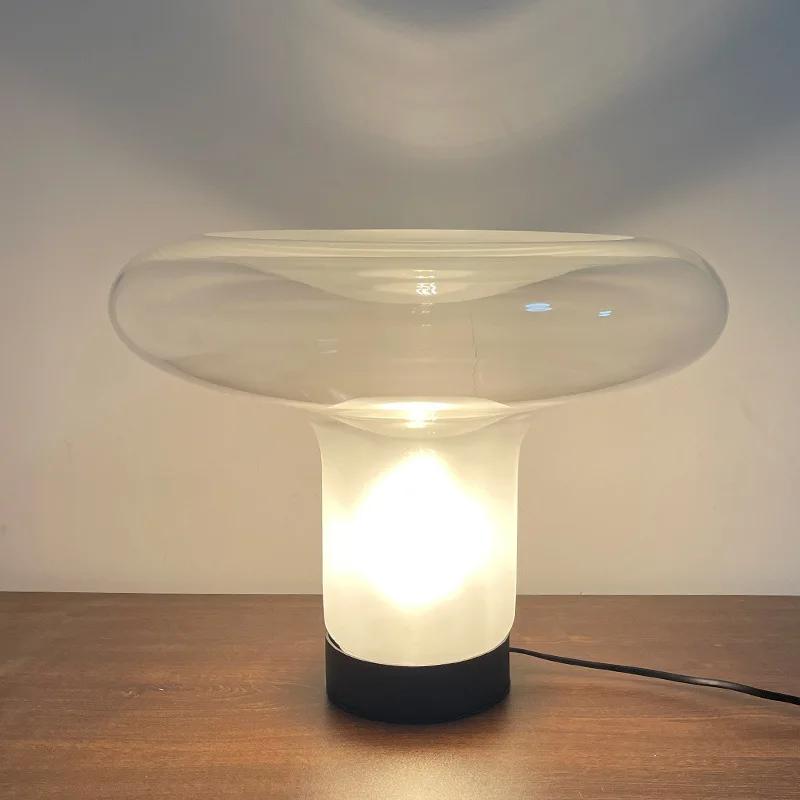 Italy Design Mushroom Table Lamps Glass Desk Light Close To Original for Bedroom Living Room