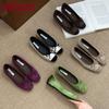 Fashion Fashion Butterfly-Knot Women Flats Shoes With Height Increasing Female Shallow Footwear Round Toe Ladies Flats Slip On Shoes new