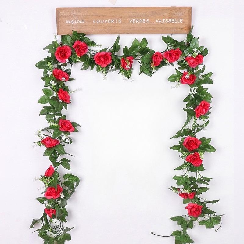 1 buc 2,2 m Floare Albă Artificială Fals Agățat Plante Fals Viță de Vie Frunze Artificiale Ghirlandă Flori Decor Nuntă