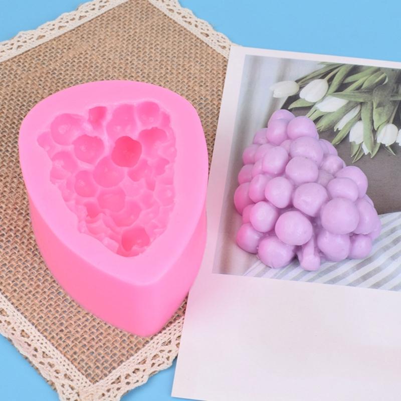 Grapes Shaped Silicone Mold Fondant Mold for DIY Fondant Decorations Cake Handmade Soap Chocolate, Fruit Silicone Molds
