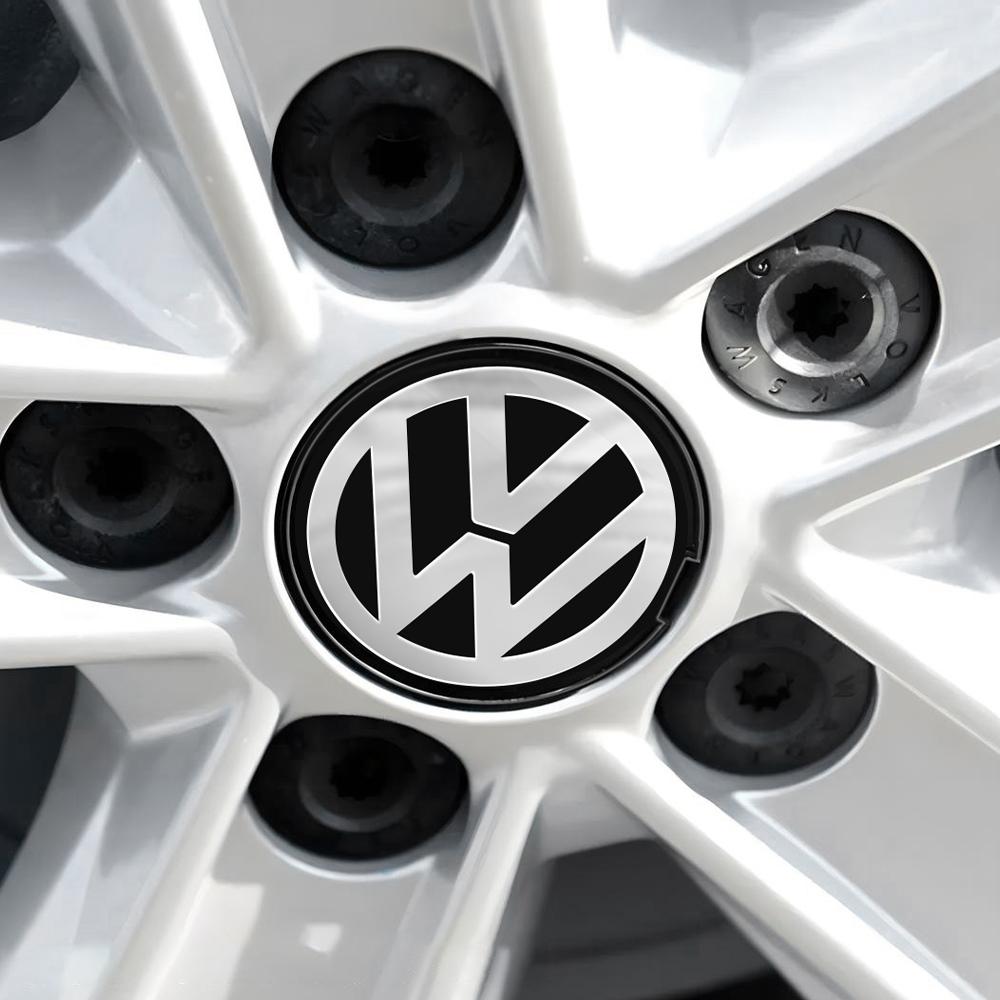 2025 Caldo 4pz 56/65/66mm Tappo Centrale Ruota Auto Coprimozzo Stemmi Per Volkswagen VW Golf R GTI Touareg Jetta CADDY GTD Polo Tiguan