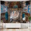 European Style Oil Painting Printed Tapestry Hippie Wall Decoration Bohemian Psychedelic Ceiling Decoration Sofa Sheets