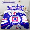 Cruz Azul Pattern Bedding Home Decoration Birthday Gift (1 * duvet cover + 2 * pillowcase, without core)