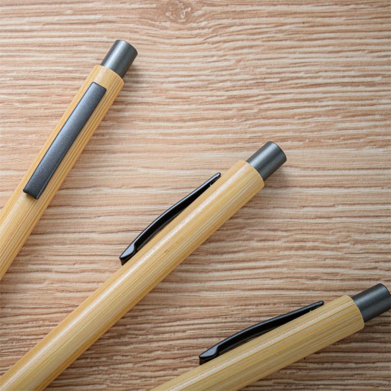 Kugelschreiber aus Bambusholz 1,0 mm Spitze Kreativer Bambus-Druckkugelschreiber für Büro, Geschäft, Geschenke, Student