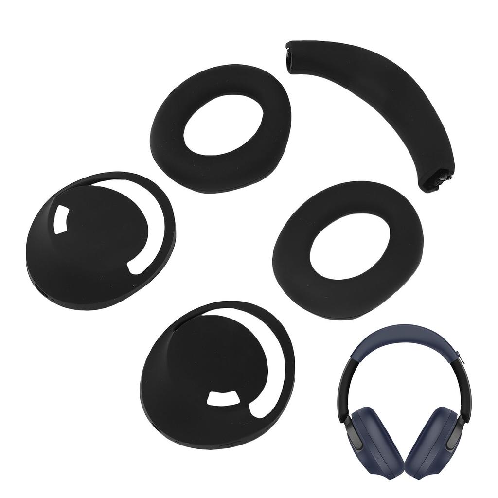 2PCS Earpad Covers Fit for     Headphone Silicone Earpad Cushion Protective Cover with Headphone Case Covers and Headband Cover